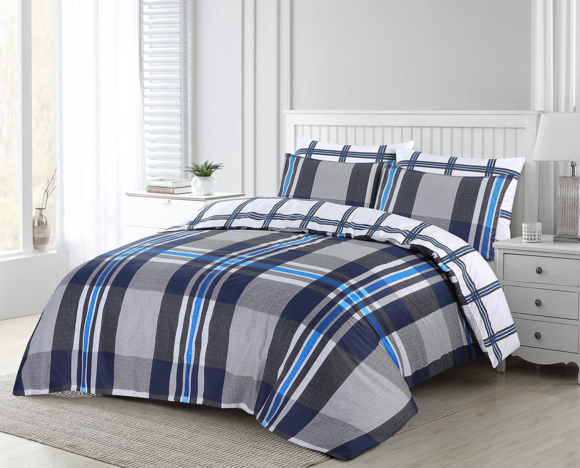 Luxury Bedding Sets 100% Egyptian Cotton Reversible Double King Super King Duvet Covers Set - seventhstitch