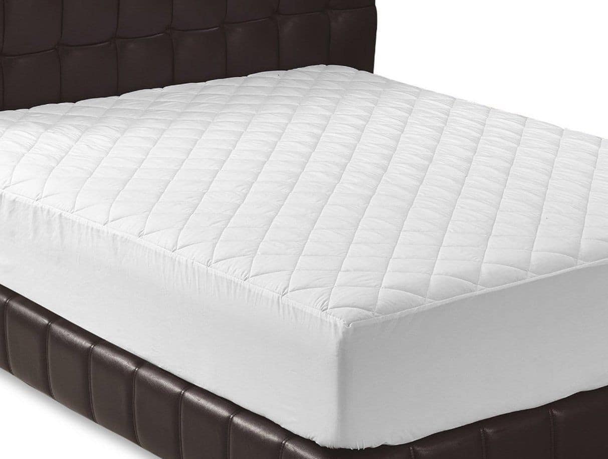 Luxury Quilted Mattress Protector 100% Cotton Fitted Bed Cover All UK Sizes 30cm and 40cm Extra Deep - seventhstitch