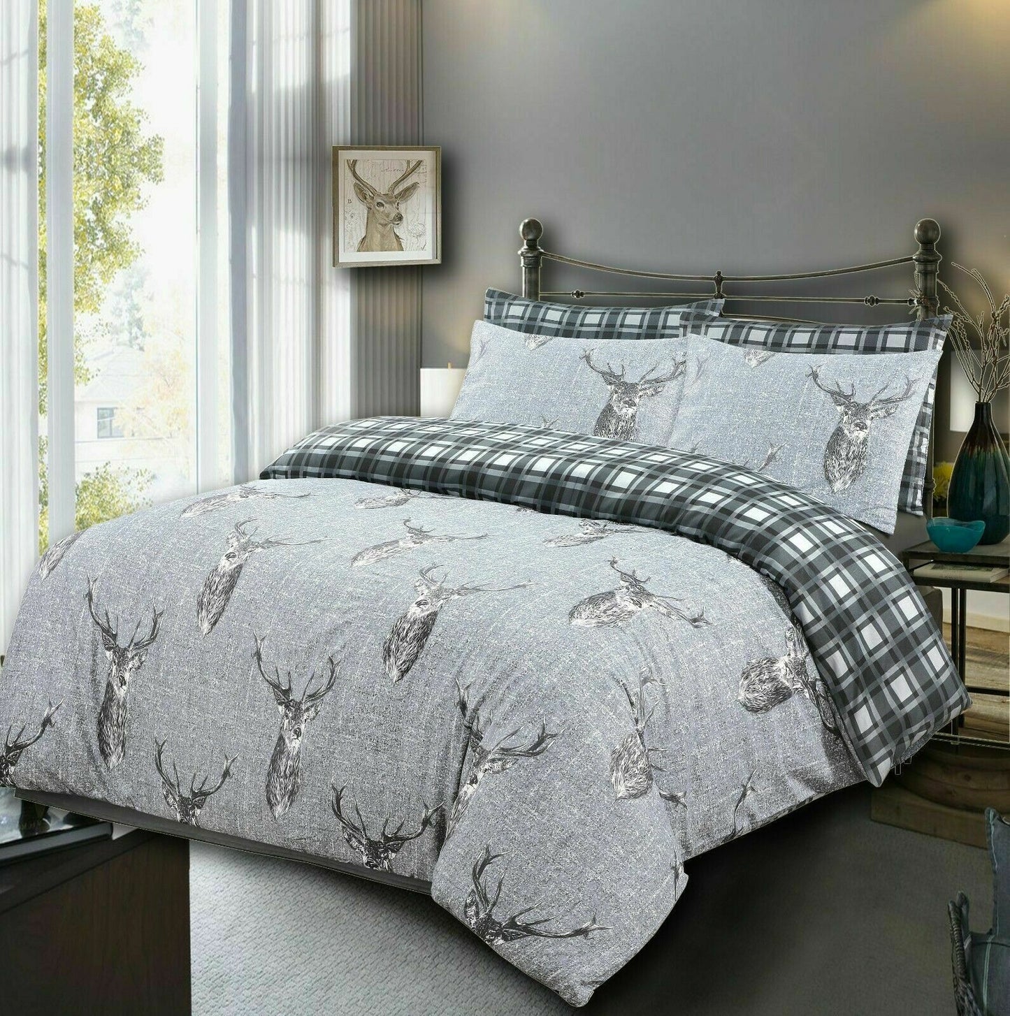 Designer Duvet Cover Set 100% Cotton 200TC Print Bedding Double Super King Size - seventhstitch